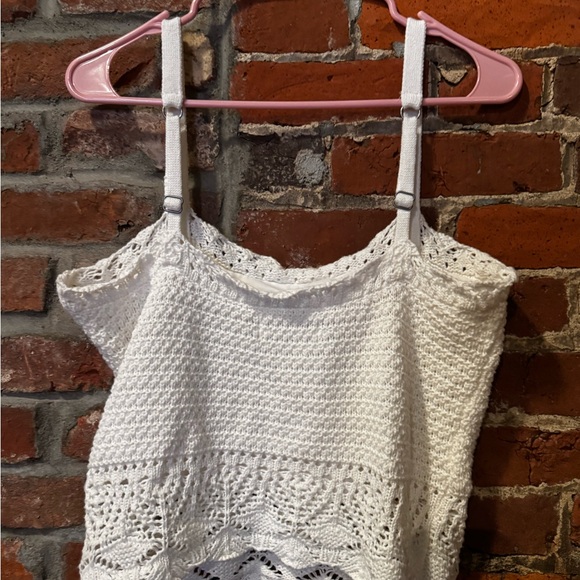 Hollister White Crochet Women Top - Picture 7 of 9